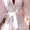 Lace Women Splicing Long Sleeve Dress