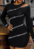 Sexy Temperament Slim Long Sleeves Hip Hugging Dress