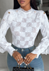 Design Temperament Jacquard Slim Top
