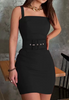 Solid Color Temperament Elegant Strap Tight Dress