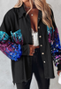 Temperament Bead Splicing Long Sleeved Jacket