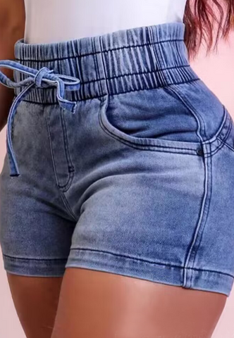 Skinny Sexy Button Denim Shorts