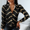 V-Neck Elegant Long Sleeve Shirt