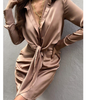 V-Neck Fashion Sexy Long Sleeve Dress