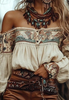 Vintage Printed Long Sleeved Shirt Top