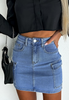 Sexy Denim Pocket Skirt