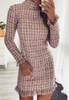 Casual Long Sleeve Pink Dress