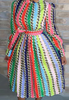 Women'S Striped Printed Long Sleeved Dress