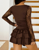 Fashion Temperament Splicing Slim Lace Dress