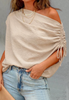 Solid Color Temperament Elegant Women'S Short Sleeved Shirts Tops