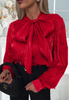 Red Temperament Women'S Long Sleeve Shirt