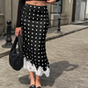 Elegant Lace Splicing Hip Wrap Skirt