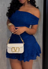 Elegant Sexy Blue One Shoulder Dress