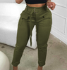 Fashion Women'S Solid Color High Waisted Pants