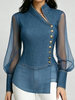 Elegant Fashion Long Sleeved Denim Shirt