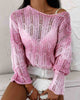 Loose Temperament Long Sleeved Knitted Top