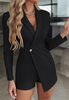 Temperament Black Casual Long Sleeved Jumpsuit