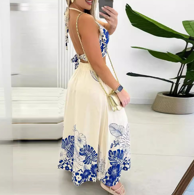 Casual Long Sleeved Printed Two Piece Set