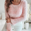 Fashion Pink Long Sleeve Sweater