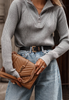 Solid Color Temperament Long Sleeve Knitted Sweater
