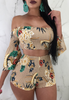 Sexy Printed One Shoulder Two-Piece Set