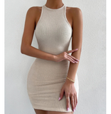 Sexy Solid Color Tight Sleeveless Dress