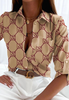 Elegant Temperament Printed Casual Long Sleeve Shirt