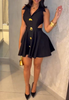 Women'S Fashion V-Neck Sleeveless Dress