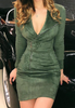 Temperament Long Sleeve Zipper Dress
