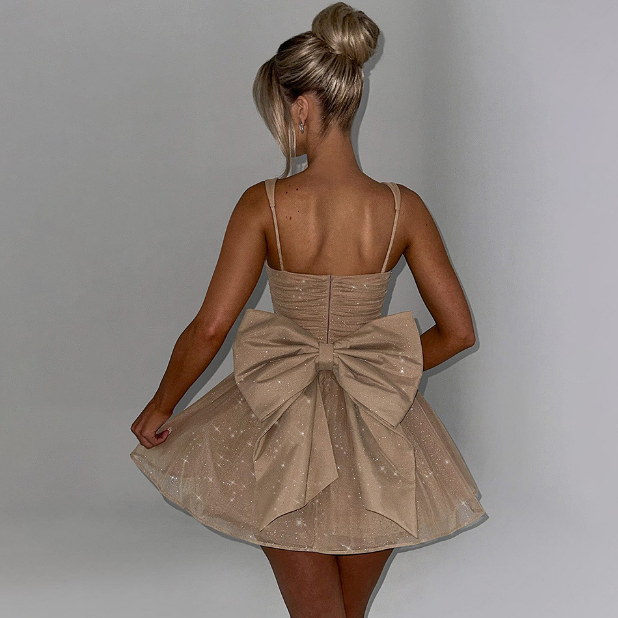 Slim Sling Butterfly Sleeveless Dress