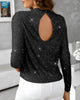 Fashion Long Sleeved Temperament Bead Top