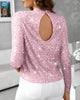 Fashion Long Sleeved Temperament Bead Top