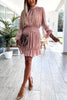 Solid Color Loose Casual Chiffon Long Sleeve Fashion Dress