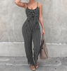 Striped Sling Loose Jumpsuit