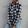 Women's Plaid Cardigan Long Sleeve Casual Top Shirt