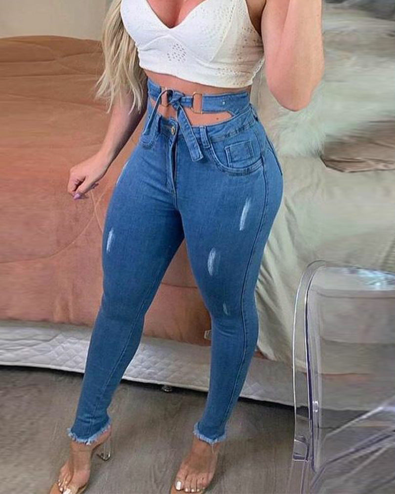 Women'S Blue Denim Pants