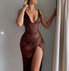 Sexy Women's Solid Color Skinny Sleeveless Dress