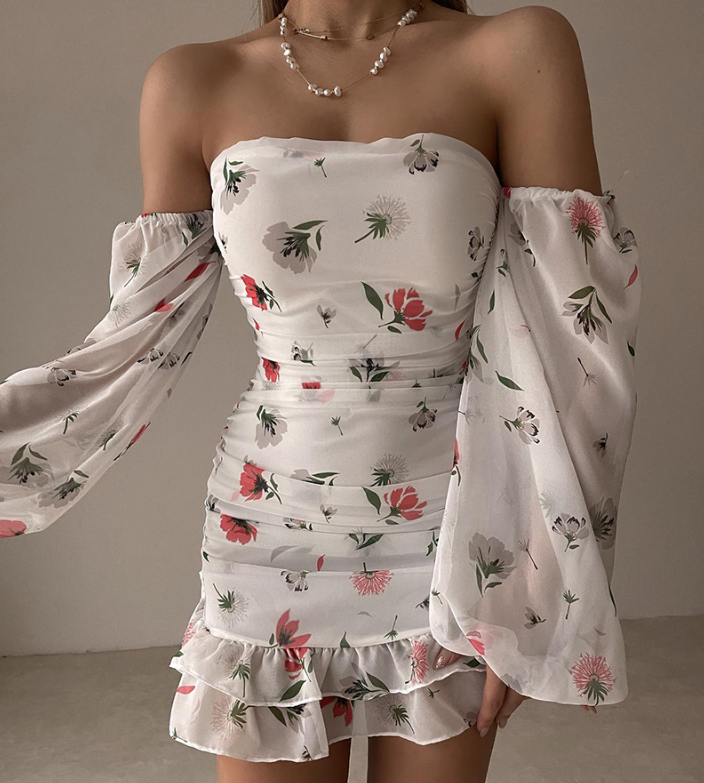 Fashion Printed Long Sleeve Dress