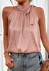 Women'S Fashion Printed Sleeveless Jacquard Shirt