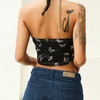 Sling Butterfly Print Chain Backless Sexy Vest