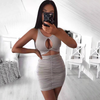 Solid Color Women'S Sleeveless Two-Piece Mini Suit