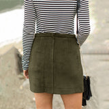 Women'S Solid Color Pocket Skirt