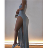 Solid Color Sexy Sleeveless Split Dress