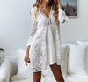 Long Sleeve Sexy V-Neck Lace Dress