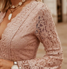 Women's Sexy Lace Long Sleeve Dress