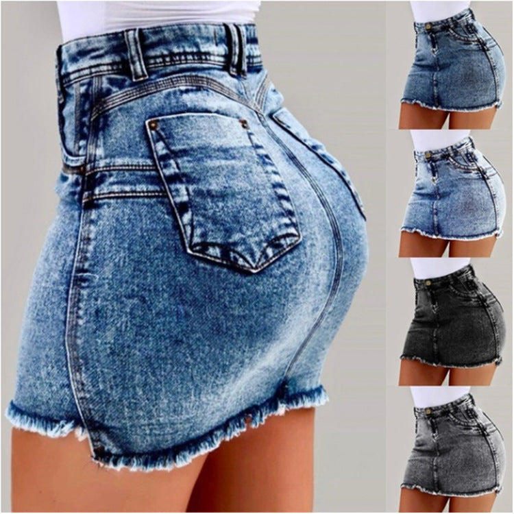 Sexy Bag Hip Denim Skirt