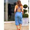 Women'S Fashion Casual Open Back V-Neck Jumpsuit