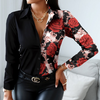 Long Sleeve V-Neck Vintage Shirt Top