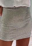 Sexy Women'S Solid Color Slim Sequins Hip Package Fashion Skirt