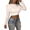 Solid Color Slim Long-Sleeved T-Shirt